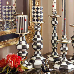 MacKenzie-Childs Enamel Pillar Candlestick Holder