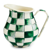 MacKenzie-Childs Emerald Check Enamel Pitcher – 2.84 L