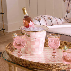 MacKenzie-Childs Rosy Check Wine Cooler
