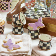 MacKenzie-Childs Courtly Check Enamel Napkin Rings – Set of 4