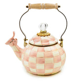 MacKenzie-Childs Rosy Check Whistling Tea Kettle