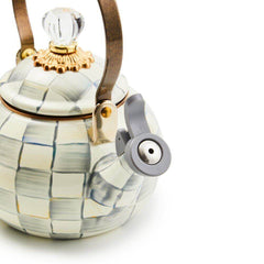 MacKenzie-Childs Sterling Check Whistling Tea Kettle – 2 Quart