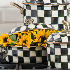 MacKenzie-Childs Courtly Check Enamel 3 Quart Casserole