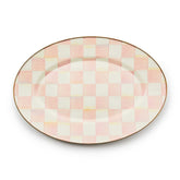 MacKenzie-Childs Rosy Check Enamel Small Oval Platter