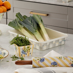 MacKenzie-Childs Sterling Check 9-Inch x 13-Inch Enamel Baking Pan