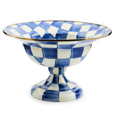 MacKenzie-Childs Royal Check Enamel Compote – Large