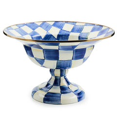 MacKenzie-Childs Royal Check Enamel Compote – Large