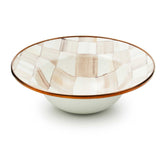 MacKenzie-Childs Mocha Check Enamel Breakfast Bowl