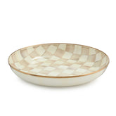 MacKenzie-Childs Mocha Check Enamel Abundant Bowl