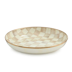 MacKenzie-Childs Mocha Check Enamel Abundant Bowl
