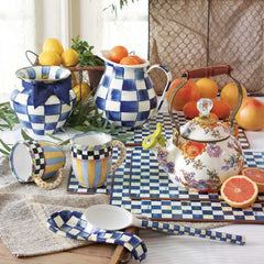 MacKenzie-Childs Royal Check Enamel Pitcher – 2.84 L