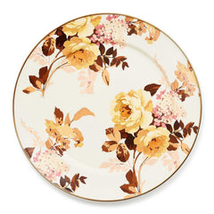 MacKenzie-Childs Wild Rose White Charger Plate