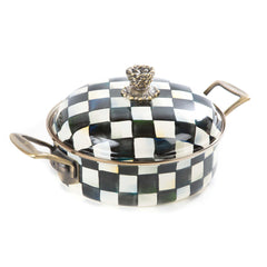 MacKenzie-Childs Courtly Check Enamel 3 Quart Casserole