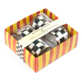 MacKenzie-Childs Courtly Check Enamel Napkin Rings – Set of 4