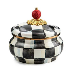 MacKenzie-Childs Check Squashed Pot
