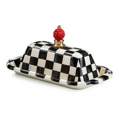 MacKenzie-Childs Courtly Check Enamel Butter Box