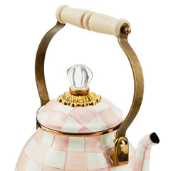 MacKenzie-Childs Rosy Check Enamel Tea Kettle – 1.89 L