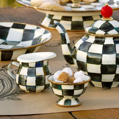 MacKenzie-Childs Courtly Check Enamel Little Sugar Bowl