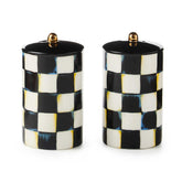 MacKenzie-Childs Courtly Check Farmhouse Salt & Pepper Shakers