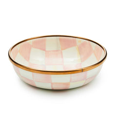 MacKenzie-Childs Rosy Check Enamel Relish Dish