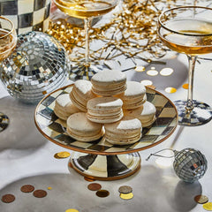 MacKenzie-Childs Courtly Check Enamel Mini Pedestal Platter
