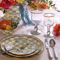 MacKenzie-Childs Sterling Check Enamel Everything Bowl – Large