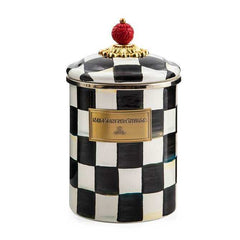 MacKenzie-Childs Courtly Check Enamel Canisters