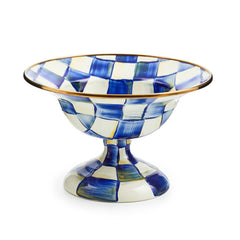 MacKenzie-Childs Royal Check Enamel Compote – Small