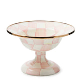 MacKenzie-Childs Rosy Check Enamel Small Compote