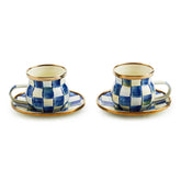 MacKenzie-Childs Royal Check Espresso Cup & Saucer Set