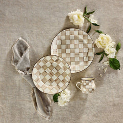 MacKenzie-Childs Mocha Check Charger/Plate