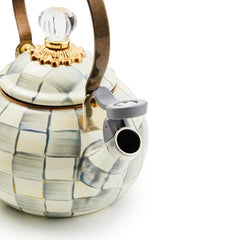MacKenzie-Childs Sterling Check Whistling Tea Kettle – 2 Quart