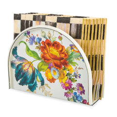 MacKenzie-Childs Flower Market Napkin Holder – White