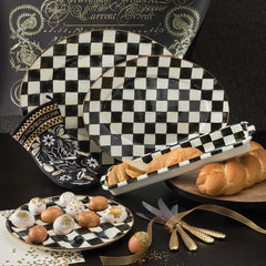 MacKenzie-Childs Courtly Check Enamel Baguette Dish