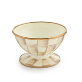 MacKenzie-Childs Mocha Check Enamel Ice Cream Dish