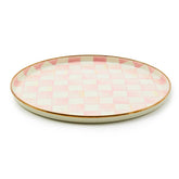 MacKenzie-Childs Rosy Check Enamel Round Tray