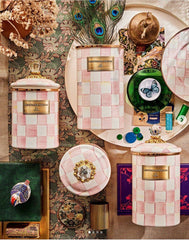 MacKenzie-Childs Rosy Check Enamel Everything Bowl