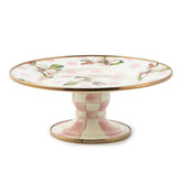 MacKenzie-Childs Wildflowers Enamel Mini Pedestal Platter – Pink