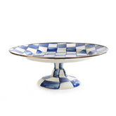 MacKenzie-Childs Royal Check Enamel Small Pedestal Platter