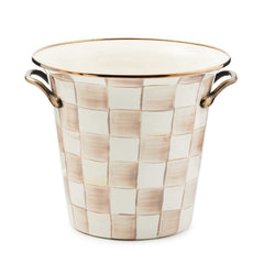 MacKenzie-Childs Mocha Check Enamel Wine Cooler