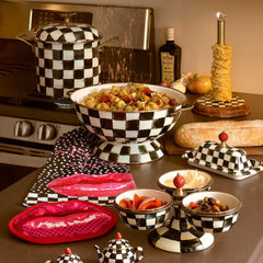 MacKenzie-Childs Courtly Check Enamel Everything Bowl – Large