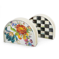 MacKenzie-Childs Flower Market Napkin Holder – White
