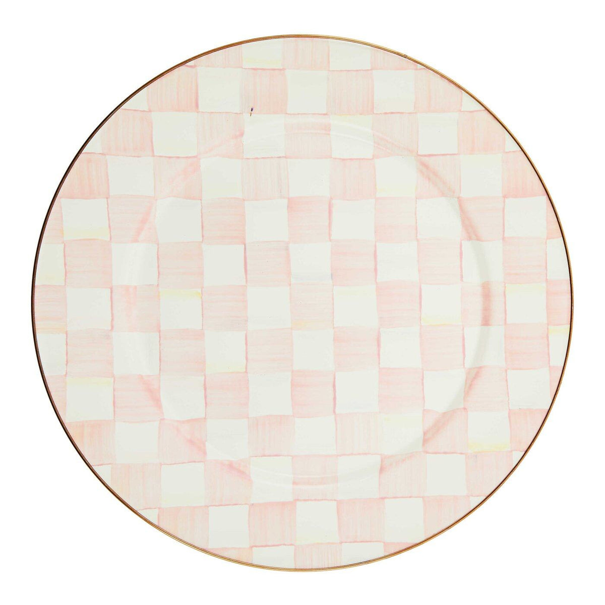 MacKenzie-Childs Rosy Check Enamel Serving Platter