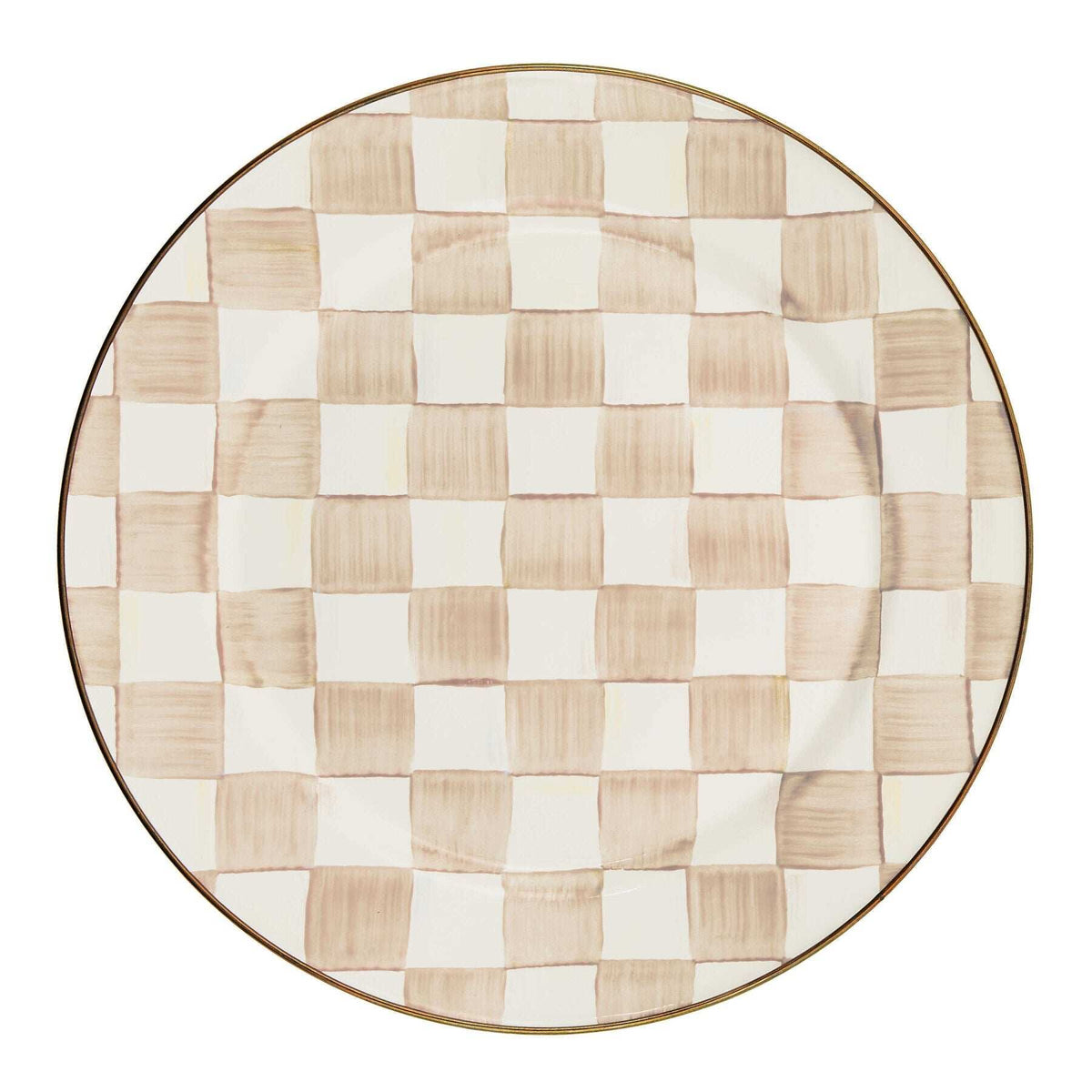 MacKenzie-Childs Mocha Check Charger/Plate