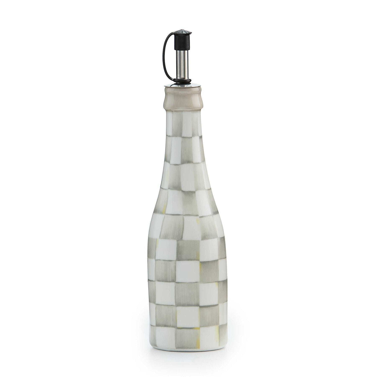 MacKenzie-Childs Sterling Check Farmhouse Oil Cruet