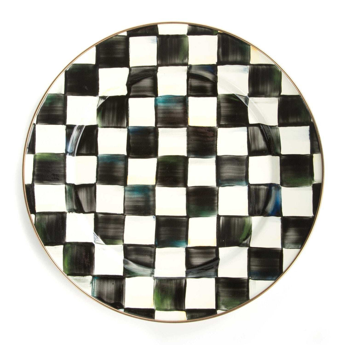 MacKenzie-Childs Courtly Check Enamel Charger/Plate