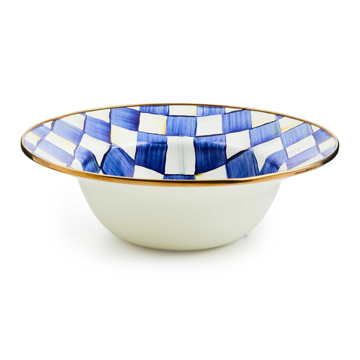 MacKenzie-Childs Royal Check Enamel Serving Bowl
