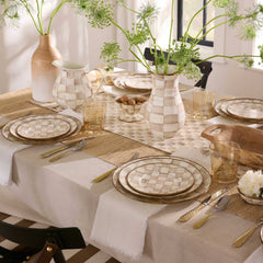 MacKenzie-Childs Mocha Check Charger/Plate