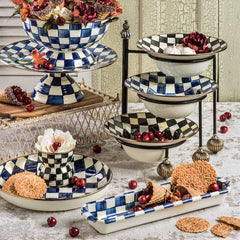 MacKenzie-Childs Royal Check Enamel Serving Bowl