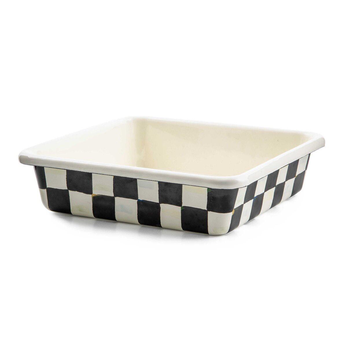 MacKenzie-Childs Courtly Check Enamel 8-Inch Baking Pan